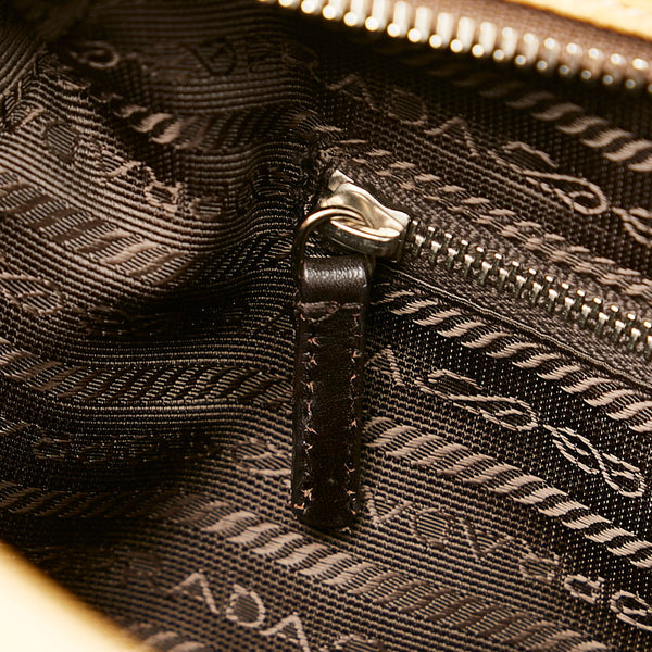 プラダ ベージュ レザー ハンドバッグ レディース PRADA 【中古】