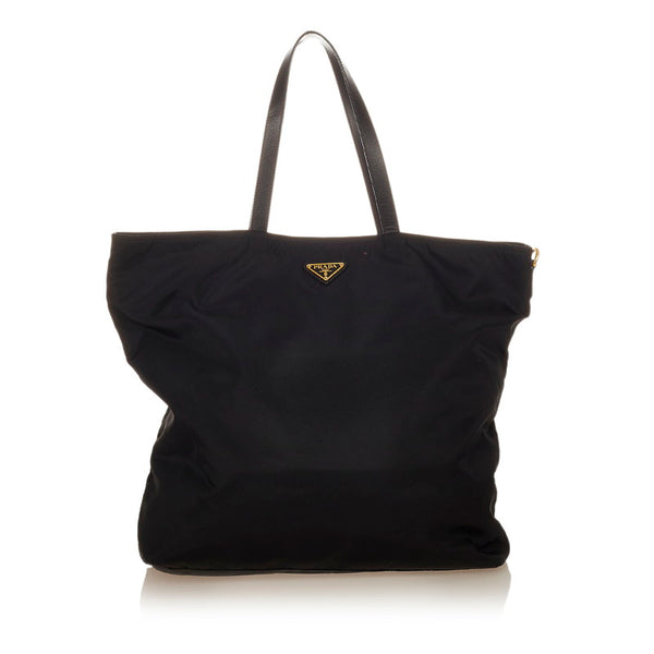 プラダ テスート ロボット BR4439 ブラック マルチカラー ナイロン レザー トートバッグ レディース PRADA 【中古】