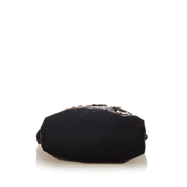 プラダ テスート ロボット BR4439 ブラック マルチカラー ナイロン レザー トートバッグ レディース PRADA 【中古】