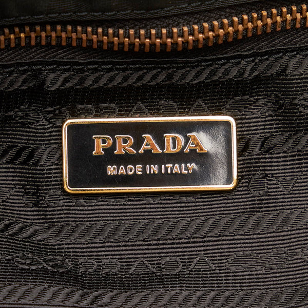 プラダ テスート ロボット BR4439 ブラック マルチカラー ナイロン レザー トートバッグ レディース PRADA 【中古】
