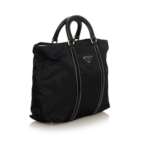 プラダ アトランティス BN1066 ブラック ナイロン レザー ハンドバッグ ショルダーバッグ２WAY レディース PRADA 【中古】