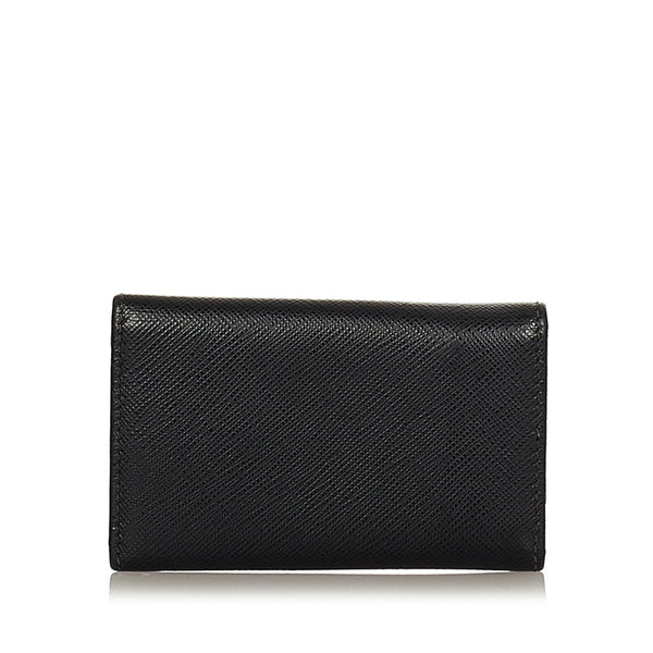 プラダ ブラック サフィアーノ キーケース レディース PRADA 【中古】