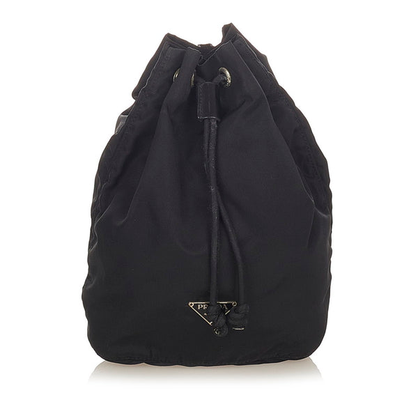 プラダ ポコノ ブラック ナイロン ポーチ レディース PRADA 【中古】