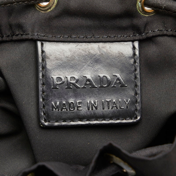 プラダ ポコノ ブラック ナイロン ポーチ レディース PRADA 【中古】