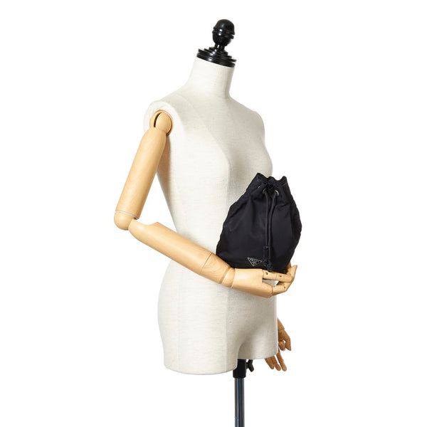 プラダ ポコノ ブラック ナイロン ポーチ レディース PRADA 【中古】