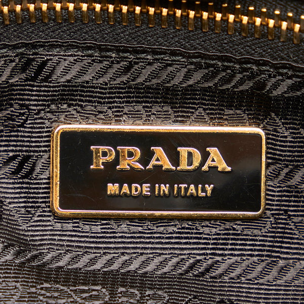 プラダ リボン BN1642 ブラック レザー ハンドバッグ ショルダーバッグ２WAY レディース PRADA 【中古】