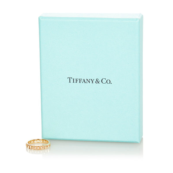 ティファニー ローズゴールド K18PG ピンクゴールド トゥルー ナローリング リング 指輪 レディース TIFFANY&Co. 9号 【中古】