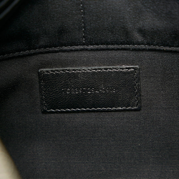 サンローラン ブラック レザー クラッチバッグ レディース SAINT LAURENT 【中古】