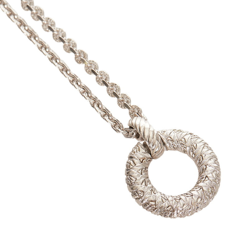 サンローラン シルバー メタル サークル ネックレス レディース SAINT LAURENT 【中古】