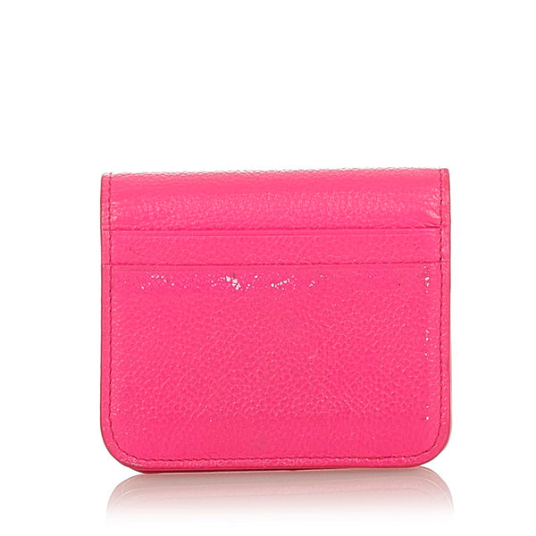 バレンシアガ ロゴ ウオレット 594216 5660 ピンク レザー 長財布 レディース BALENCIAGA 【中古】