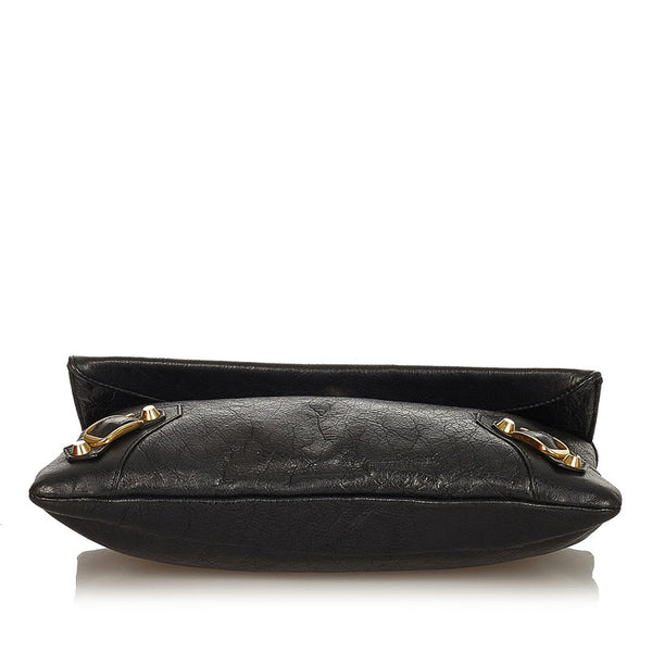 バレンシアガ 224915 ブラック レザー クラッチバッグ レディース BALENCIAGA 【中古】