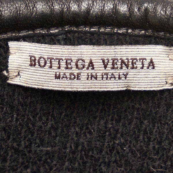 ボッテガヴェネタ イントレチャート ブラック シープスキン 手袋 メンズ BOTTEGAVENETA 【中古】