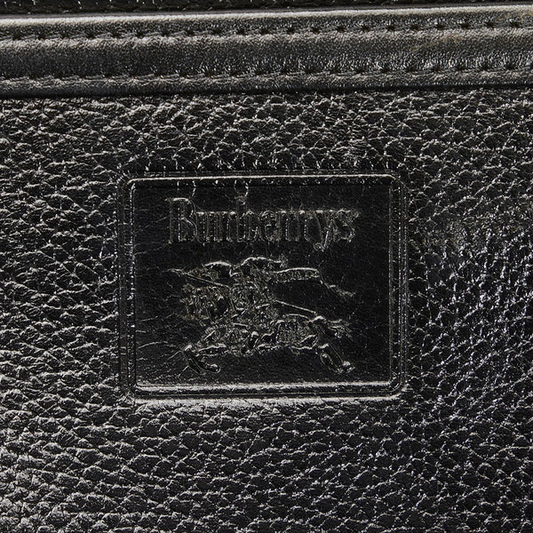 バーバリー ブラック レザー セカンドバッグ メンズ BURBERRY 【中古】