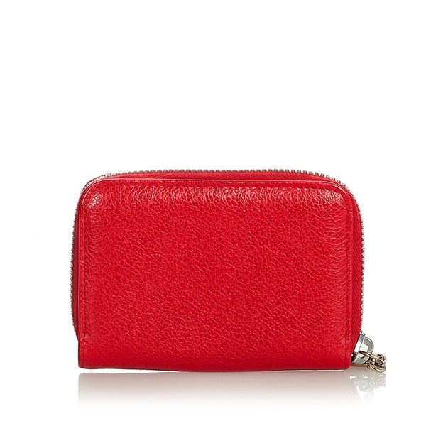 ブルガリ ブルガリ・ブルガリ レッド レザー コインケース レディース BVLGARI 【中古】