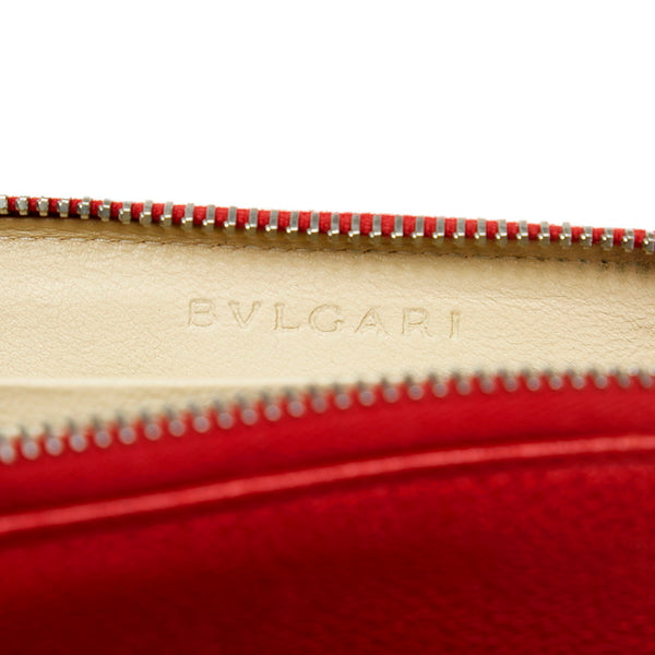 ブルガリ ブルガリ・ブルガリ レッド レザー コインケース レディース BVLGARI 【中古】