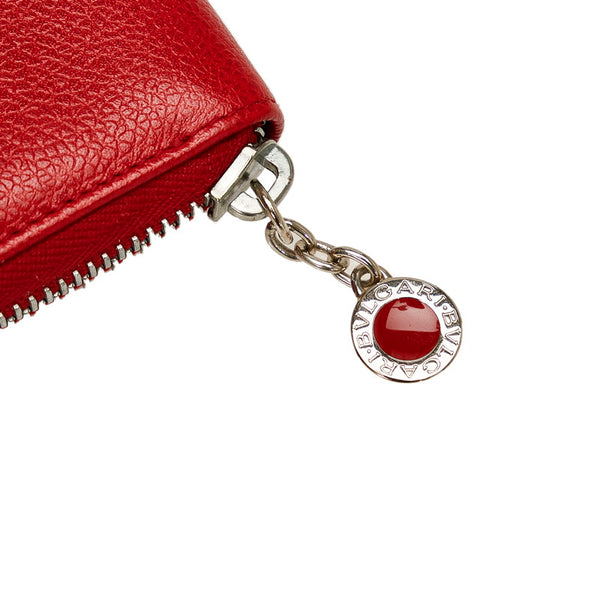 ブルガリ ブルガリ・ブルガリ レッド レザー コインケース レディース BVLGARI 【中古】