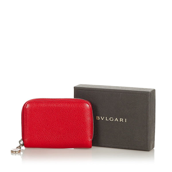 ブルガリ ブルガリ・ブルガリ レッド レザー コインケース レディース BVLGARI 【中古】