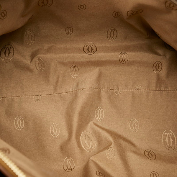 カルティエ マルチェロ T2019JＮ ライトブラウン レザー ハンドバッグ レディース CARTIER 【中古】