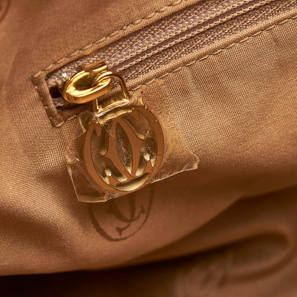 カルティエ マルチェロ レッド レザー ハンドバッグ レディース CARTIER 【中古】