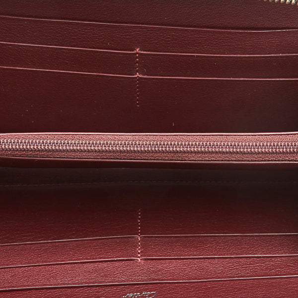 カルティエ マスト L3001490 ブラック カーフ ラウンドファスナー 長財布 メンズ CARTIER 【中古】