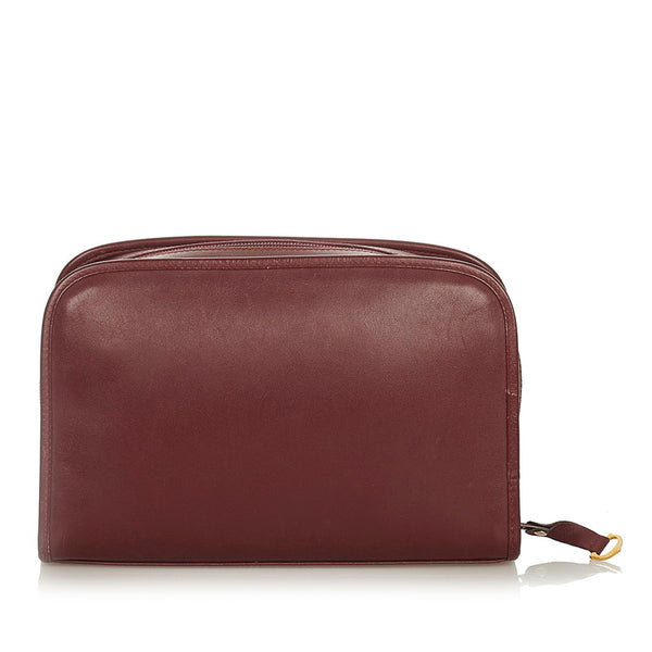 カルティエ マストドゥカルティエ ボルドー カーフ セカンドバッグ レディース CARTIER 【中古】