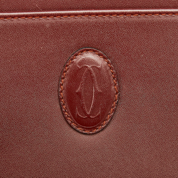 カルティエ マストドゥカルティエ ボルドー カーフ セカンドバッグ レディース CARTIER 【中古】