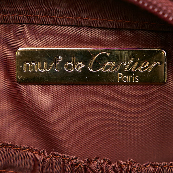 カルティエ マストドゥカルティエ ボルドー カーフ セカンドバッグ レディース CARTIER 【中古】