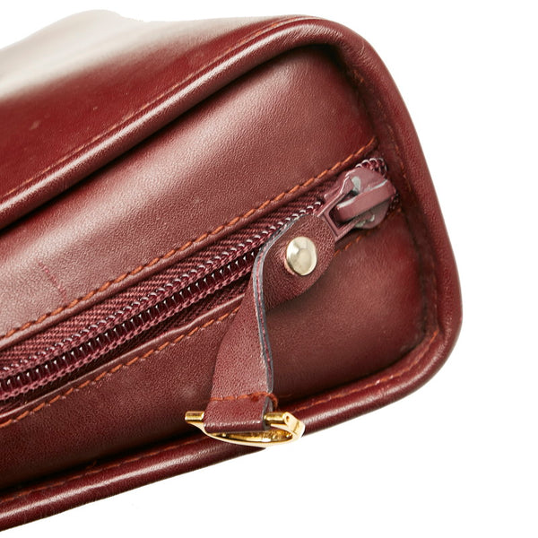 カルティエ マストドゥカルティエ ボルドー カーフ セカンドバッグ レディース CARTIER 【中古】