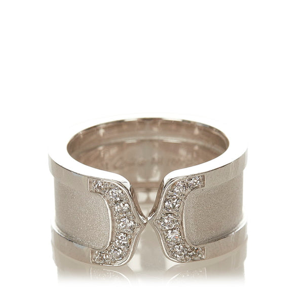 カルティエ K18WG ホワイトゴールド リング 指輪 レディース CARTIER 12号 【中古】