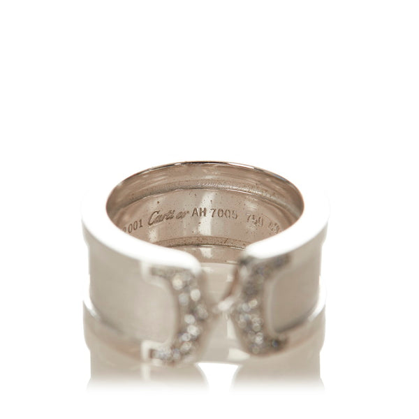 カルティエ K18WG ホワイトゴールド リング 指輪 レディース CARTIER 12号 【中古】