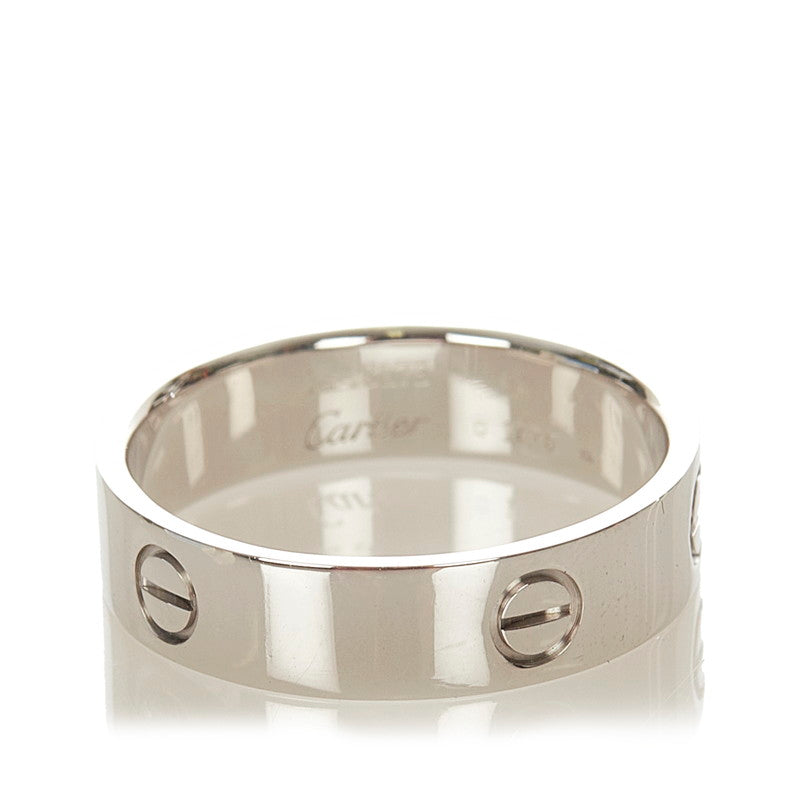 カルティエ K18WG ホワイトゴールド ラブリング リング 指輪 レディース CARTIER 【中古】