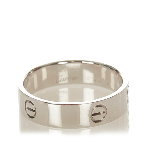 カルティエ K18WG ホワイトゴールド ラブリング リング 指輪 レディース CARTIER 【中古】