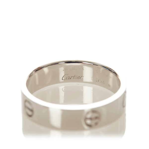 カルティエ K18WG ホワイトゴールド ラブリング リング 指輪 レディース CARTIER 【中古】