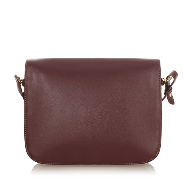 カルティエ マスト  ボルドー カーフ 斜め掛け ショルダーバッグ レディース CARTIER 【中古】