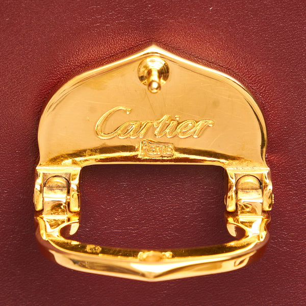 カルティエ マスト  ボルドー カーフ 斜め掛け ショルダーバッグ レディース CARTIER 【中古】