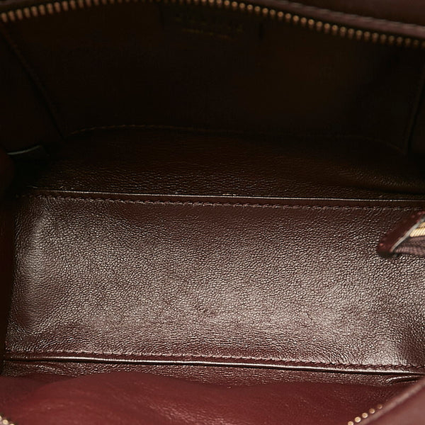 セリーヌ ラゲージ ブラウン レザー スウェード ハンドバッグ ショルダーバッグ 2WAY レディース CELINE 【中古】