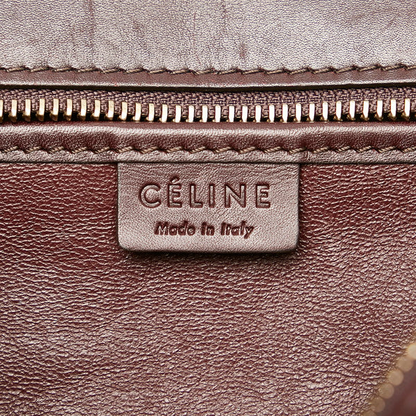 セリーヌ ラゲージ ブラウン レザー スウェード ハンドバッグ ショルダーバッグ 2WAY レディース CELINE 【中古】