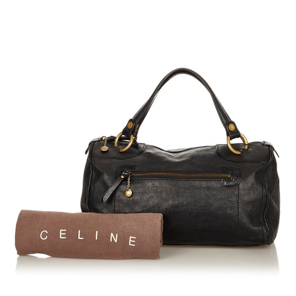 セリーヌ ハンドバッグ ブラック レザー レディース CELINE 【中古】