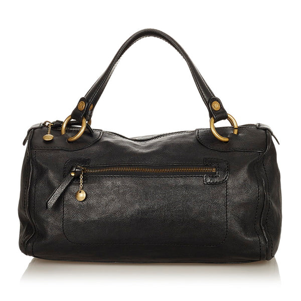 セリーヌ ハンドバッグ ブラック レザー レディース CELINE 【中古】