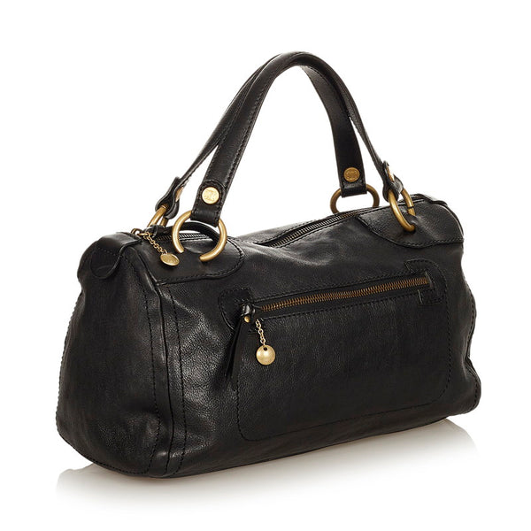 セリーヌ ハンドバッグ ブラック レザー レディース CELINE 【中古】