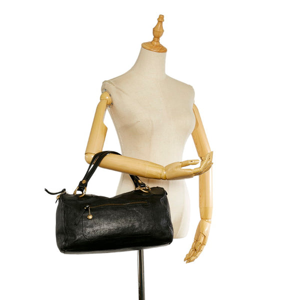セリーヌ ハンドバッグ ブラック レザー レディース CELINE 【中古】