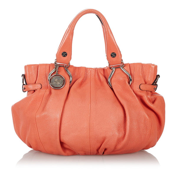 セリーヌ ピンク レザー ハンドバッグ レディース CELINE 【中古】