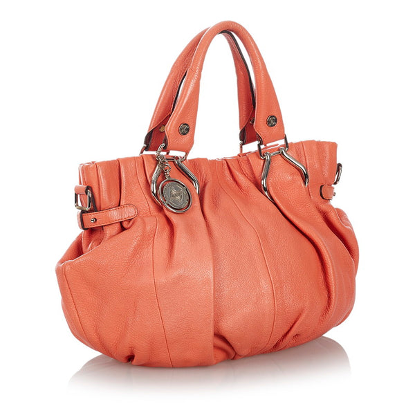 セリーヌ ピンク レザー ハンドバッグ レディース CELINE 【中古】