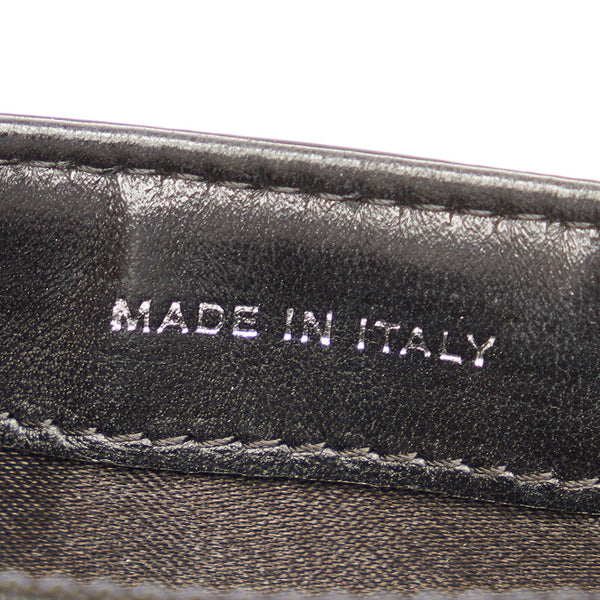 シャネル アイコン シンボル チャーム ブラック パテントレザー 長財布 レディース CHANEL 【中古】