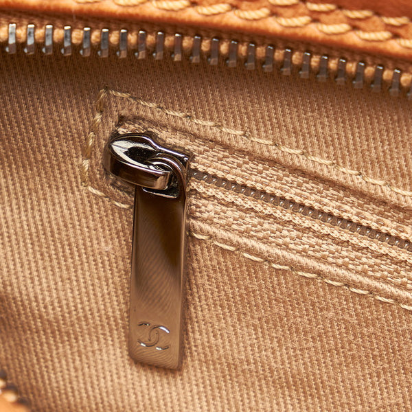 シャネル ココマーク ダイヤステッチ A32454 ライトブラウン ソフトキャビアスキン チェーン ショルダーバッグ レディース CHANEL 【中古】