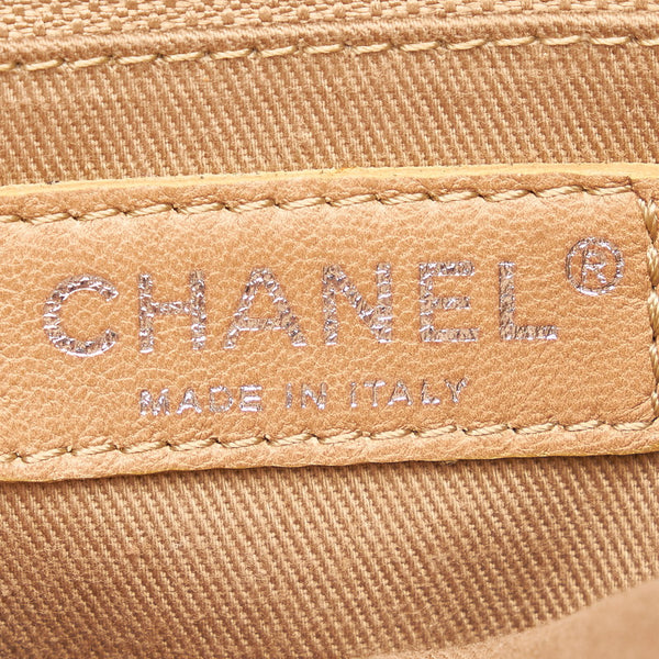 シャネル ココマーク ダイヤステッチ A32454 ライトブラウン ソフトキャビアスキン チェーン ショルダーバッグ レディース CHANEL 【中古】