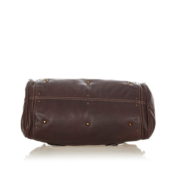 クロエ パディントン  ブラウン レザー ハンドバッグ レディース Chloe 【中古】