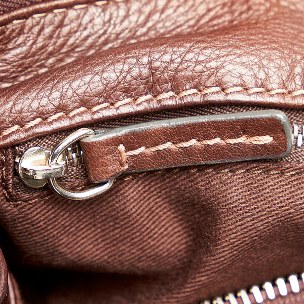 クロエ パディントン  ブラウン レザー ハンドバッグ レディース Chloe 【中古】