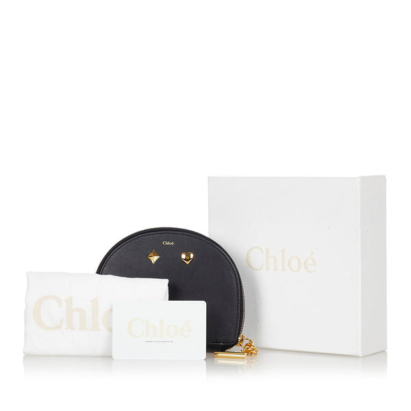 クロエ ドリュー ポーチ ブラック レザー レディース Chloe 【中古】