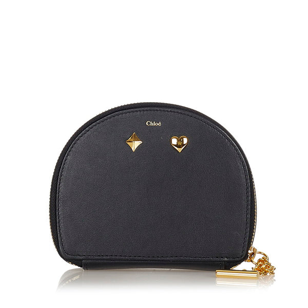 クロエ ドリュー ポーチ ブラック レザー レディース Chloe 【中古】